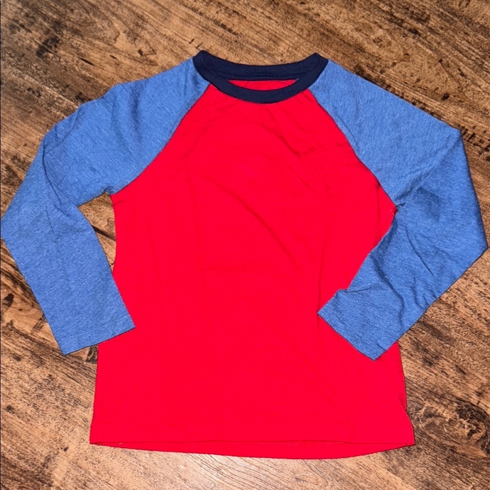 Kids Red and Blue Raglan Shirt